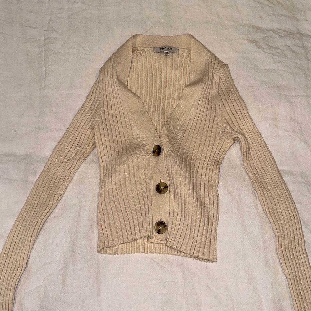 Cropped Cardigan - Cream